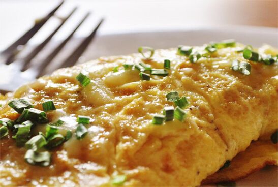 arıqlamaq və düzgün bəslənmə üçün omlet